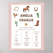 ピンクウェスタン第1年誕生日マイルストーン ポスター (正面)