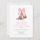 ピンクウェスタン2025卒業パーティー 招待状 (正面)