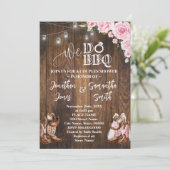 ピンクウェスタンBBQカントリーカップルのシャワーを行う 招待状 (スタンド正面)