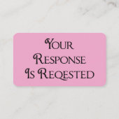 ピンクウェディングRSVP QRコード応答ブライダルシャワー エンクロージャーカード (裏面)