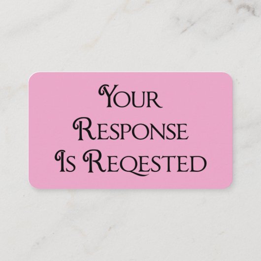 ピンクウェディングRSVP QRコード応答ブライダルシャワー エンクロージャーカード (裏面)