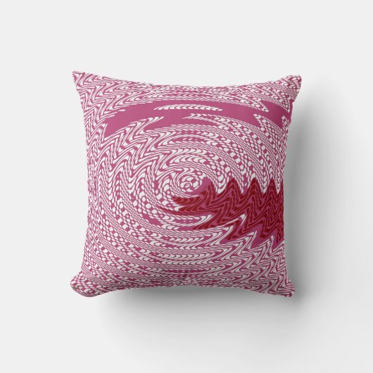 ピンクウェーファンキーブアートデザイン抽象芸術枕 クッション (正面)
