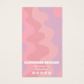 ピンクウェーブイヤリングネックレスジュエリーディスプレイカード (裏面)