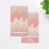 ピンクウェーブイヤリングネックレスジュエリーディスプレイカード (デスク)