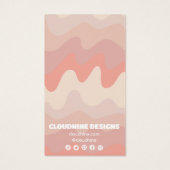 ピンクウェーブイヤリングネックレスジュエリーディスプレイカード (裏面)