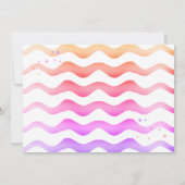 ピンクウェーブガール誕生日 サンキューカード (裏面)