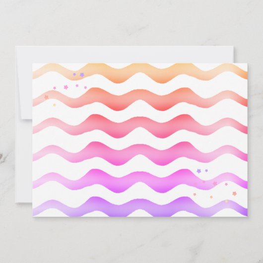 ピンクウェーブガール誕生日 サンキューカード (裏面)