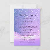 ピンクウェーブズ海ピンクパープルブルーブライダル結婚ズ 招待状 (正面)