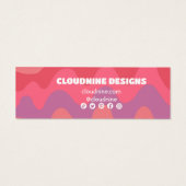 ピンクウェーブハングタグネックレスジュエリーディスプレイカード (裏面)