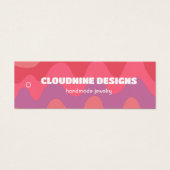 ピンクウェーブハングタグネックレスジュエリーディスプレイカード (正面)