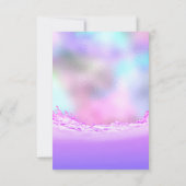 ピンクウェーブブライダルスウィート16thピンク海パステル 招待状 (裏面)