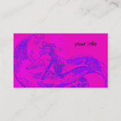 ピンクウェーブマーメイドのビジネスカード 名刺 (正面)
