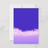 ピンクウェーブ海ピンクパープルグラデーションブライダルスウィート16 招待状 (裏面)