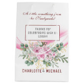 ピンクウェーブ&フローラ結婚ズ抱き枕 ミディアムペーパーバッグ (裏面)