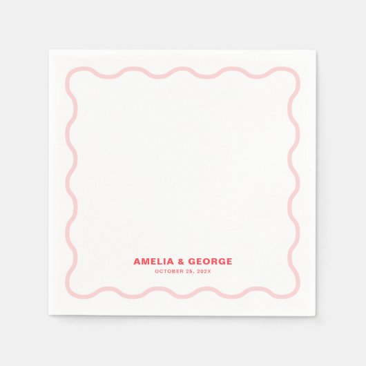 ピンクウェー結婚ブレトロカクテル スタンダードカクテルナプキン (正面)