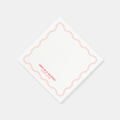 ピンクウェー結婚ブレトロカクテル スタンダードカクテルナプキン (角)