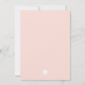 ピンクウェ得結婚した招待状素朴鹿〔雄ジカの〕枝角 招待状 (裏面)