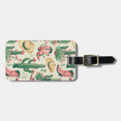 ピンクウエスタンサボテンラゲッジタグ ラゲッジタグ (正面横)