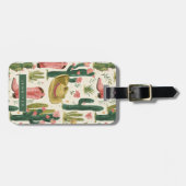 ピンクウエスタンサボテン荷物タグ ラゲッジタグ (正面横)