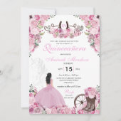 ピンクウエスタンチャラフローラブーツキンセアニラ 招待状 (正面)