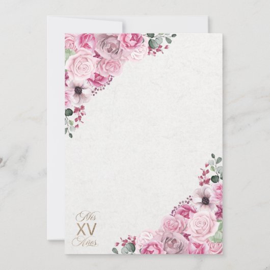 ピンクウエスタンチャラランチェロキンセアニェラ 招待状 (裏面)