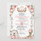 ピンクウエスタンチャロ女性のカーボーイキンセアニラ 招待状 (正面)