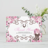 ピンクウエスタンホースキンセアニェラサンキューカード サンキューカード (スタンド正面)