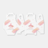 ピンクウォーエレガントターカラーバレリーナガールベビーシャワー フェイバーボックス (折り畳みなし)