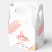 ピンクウォーエレガントターカラーバレリーナガールベビーシャワー フェイバーボックス (オープン)