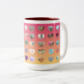 ピンクウォーターのカラーハート ツートーンマグカップ (正面右)