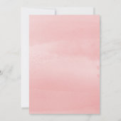 ピンクウォーターアイボリーと金ゴールドダスト50誕生日 招待状 (裏面)