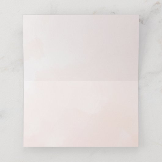 ピンクウォーターカラーさくらんぼブロッサム春の結婚式 プレイスカード (内部開封)