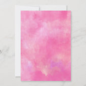 ピンクウォーターカラーとグリッタータイポグラフィスイーツ16 招待状 (裏面)