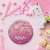 ピンクウォーターカラーアイスクリームパーソナライズされたパーティー ペーパープレート (パーティー)