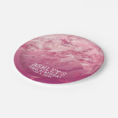 ピンクウォーターカラーアイスクリームパーソナライズされたパーティー ペーパープレート (アングル)