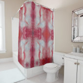 ピンクウォーターカラーアートシャワーカーテン シャワーカーテン (インサイチュ)