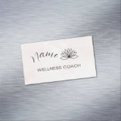 ピンクウォーターカラーウェルネスコーチカスタムー マグネット名刺 (インサイチュ)