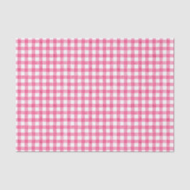 ピンクウォーターカラーギンガムティッシュペーパー 薄葉紙