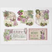 ピンクウォーターカラークリスマスシリーズデザイン13 薄葉紙 (正面)