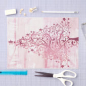 ピンクウォーターカラークリスマスシリーズデザイン16 薄葉紙 (クラフト)