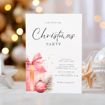 ピンクウォーターカラークリスマスパーティー