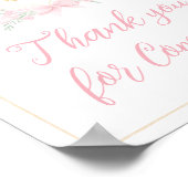 ピンクウォーターカラークレストありがとうござ来う ポスター (角)