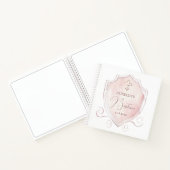 ピンクウォーターカラークレストバプティスゲストブック ノートブック (内部)