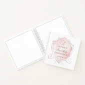 ピンクウォーターカラークレストファースト・コミュニオンゲストブック ノートブック (内部)