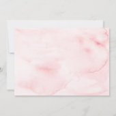 ピンクウォーターカラークロスフローラバプテスマ招待状 招待状 (裏面)