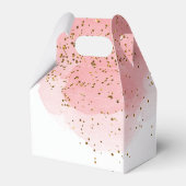 ピンクウォーターカラーグリッター金ゴールドクロスバプティスガール フェイバーボックス (裏面サイド)