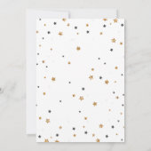 ピンクウォーターカラーグリッター1st誕生日招待状 招待状 (裏面)