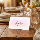 ピンクウォーターカラーゲスト名座席表 プレイスカード