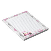 ピンクウォーターカラーゴルフカート名 ノートパッド (アングル)