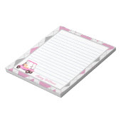 ピンクウォーターカラーゴルフカート名 ノートパッド (回転)